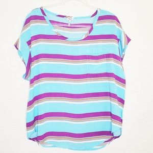 SPLENDID | Striped Short Sleeve Tee Top